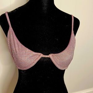 Guizio Lavender Sparkle Bikini/ Bra Top -S